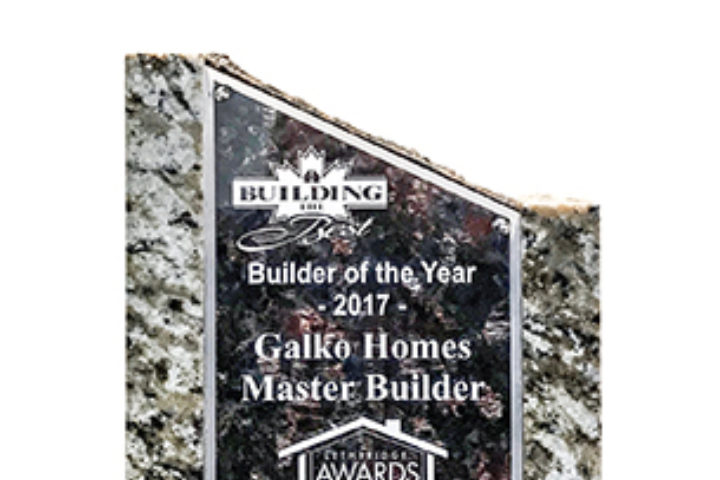 Builder Of The Year 2017 Trophy With Years Won